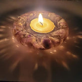 crystal stone resin T light candle  stand